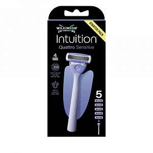 Wilkinson Intuition Quattro Sensitive dámský holicí strojek + 5 hlavic