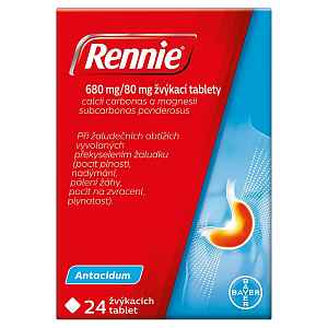 RENNIE 680MG/80MG žvýkací tableta 24