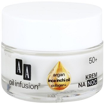 AA Cosmetics Oil Infusion2 Argan Inca Inchi 50+ noční regenerační krém s remodelujícím účinkem  50 ml