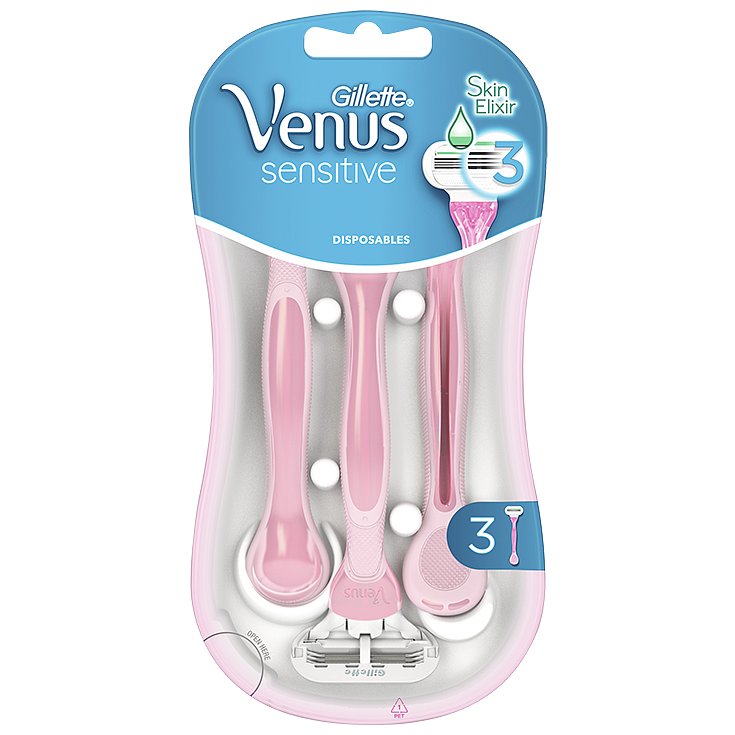 GILLETTE Venus Sensitive 3 ks – dámská holítka