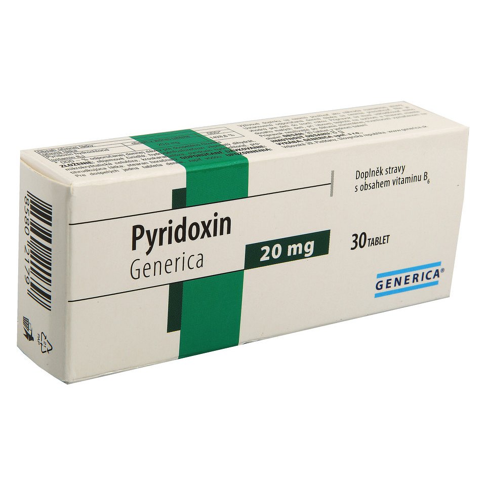 Pyridoxin tbl. 30 Generica - II. jakost