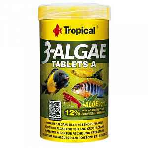 Tropical 3-Algae Tablets A 250ml/150g 340ks tabletové krmivo s řasami pro sladkovodní
