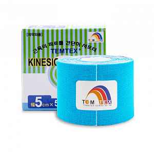 Tejpovací páska TEMTEX kinesiotape modrá 5cm x 5m