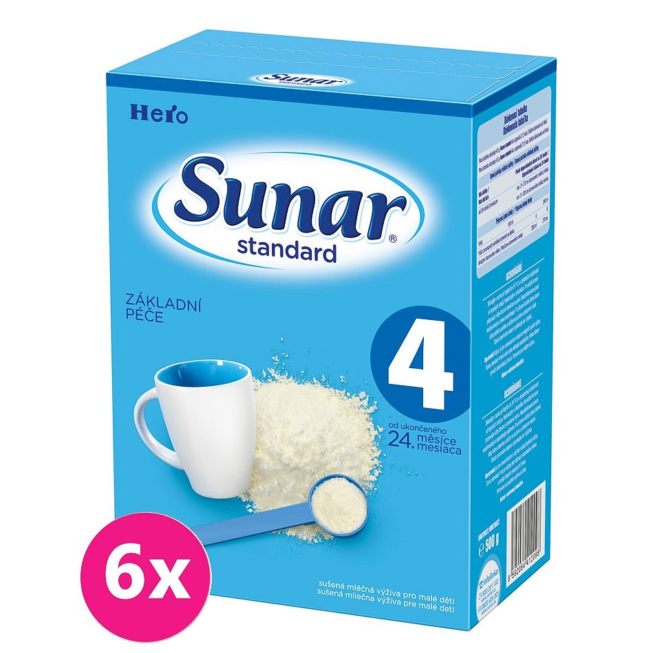 6x SUNAR Standard 4 (500g) – kojenecké mléko