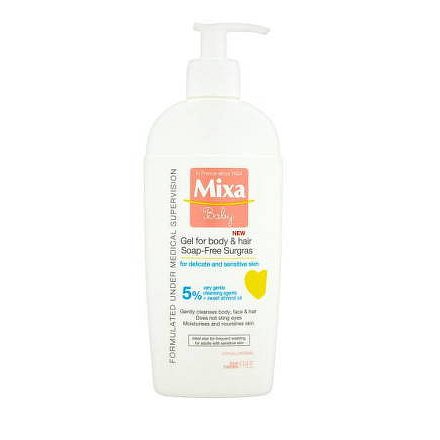 Mixa Baby Extra vyživující mycí gel na tělo a vlásky 250ml