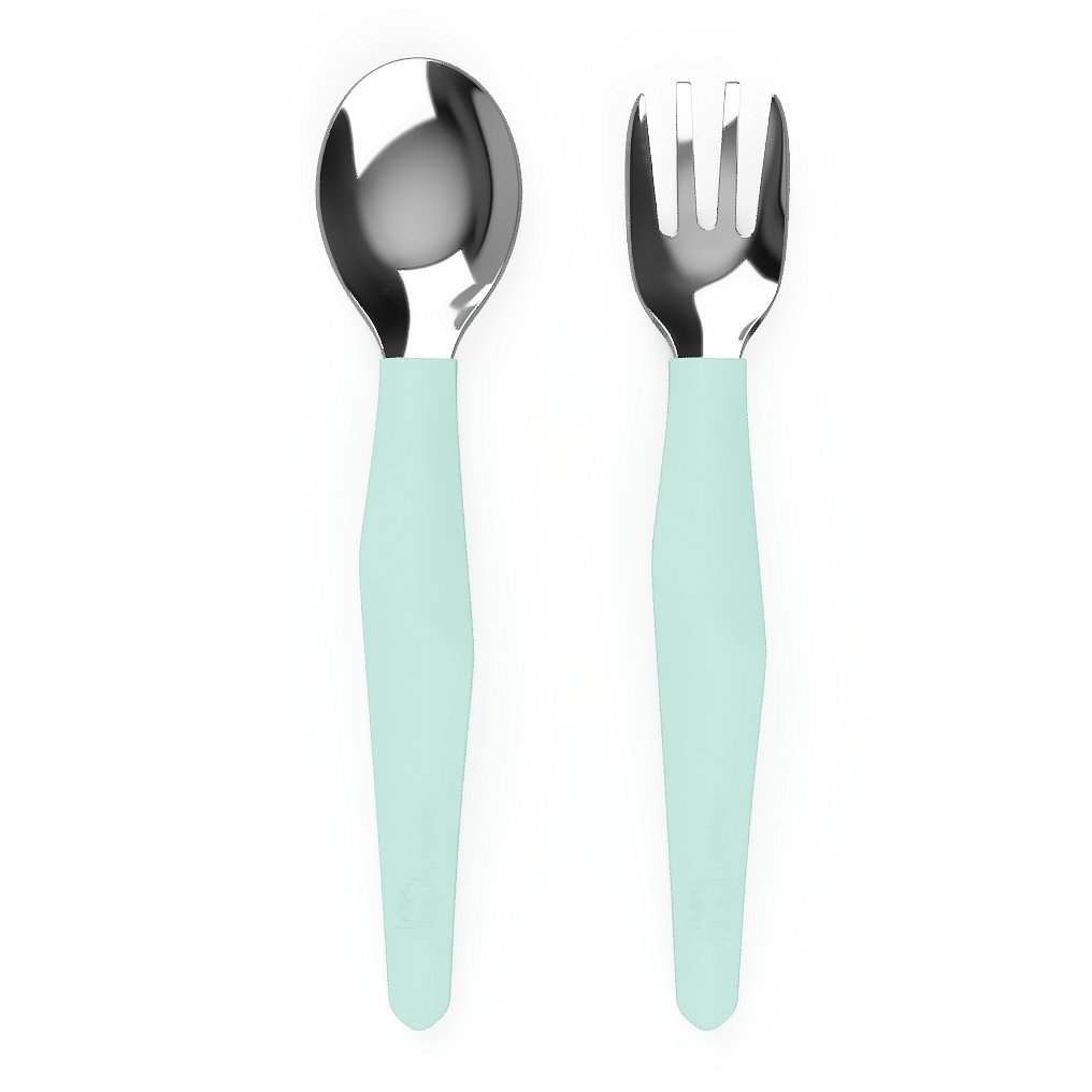 Příbor nerez 2ks mint green