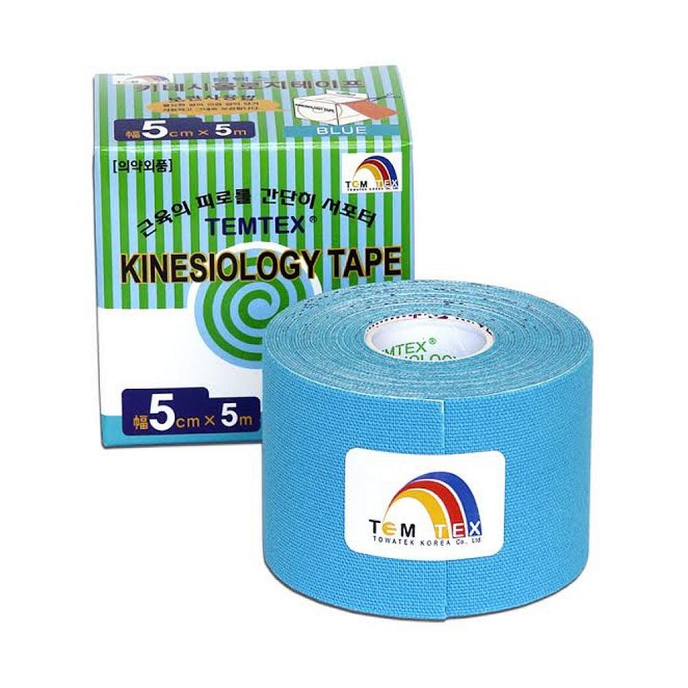Tejpovací páska TEMTEX kinesiotape modrá 5cm x 5m