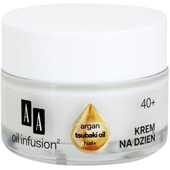 AA Cosmetics Oil Infusion2 Argan Tsubaki 40+ denní krém pro obnovu pevnosti pleti s protivráskovým účinkem Hial+ 50 ml