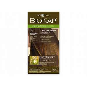 BIOKAP Nutricolor Delicato 7.0 Blond přírodní střední barva na vlasy 140 ml