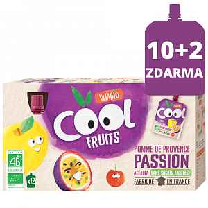 Vitabio Ovocné BIO kapsičky Cool Fruits jablko, maracuja, banán a acerola 12x90g