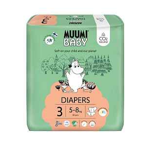 MUUMI Baby Midi (5-8 kg), 50 ks – jednorázové pleny