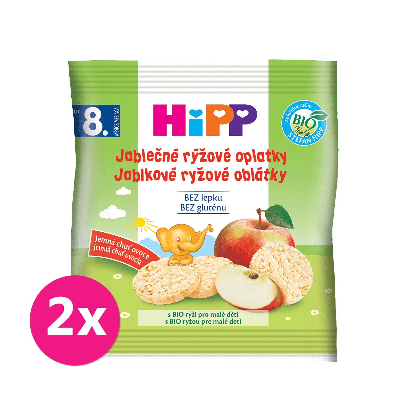 2x HIPP BIO Oplatky dětské rýžové jablkové 30g