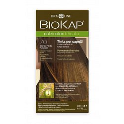 BIOKAP Nutricolor Delicato 7.0 Blond přírodní střední barva na vlasy 140 ml