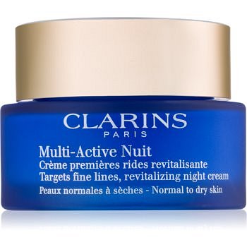 Clarins Multi-Active noční revitalizační krém na jemné linky pro normální a suchou pleť  50 ml