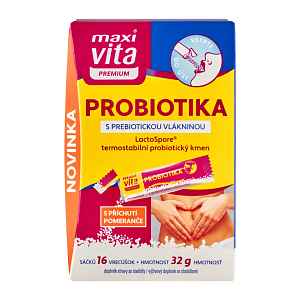 Maxi Vita Premium Probiotika + Vitamin C, doplněk stravy 16 ks