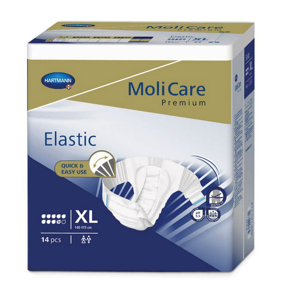 MOLICARE Elastic absorpční kalhotky 9 kapek vel. XL 14 kusů, poškozený obal