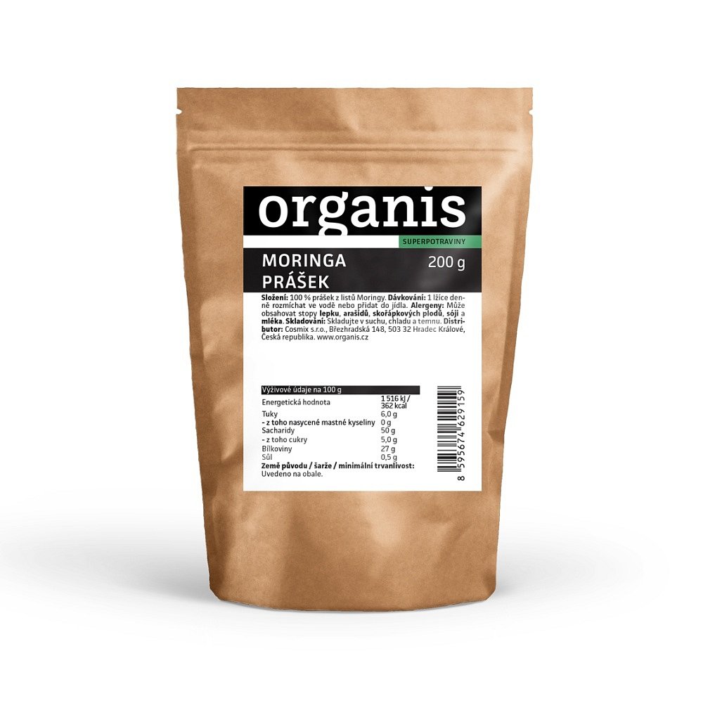 ORGANIS Moringa prášek 200 g RAW