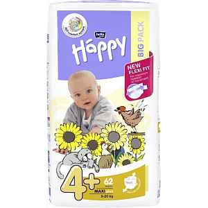 Bella HAPPY Maxi Plus Big Pack dětské pleny  62 ks