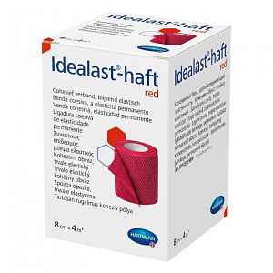 Obin.elast.Idealast-haft color 8cmx4m/1ks červená - II.jakost
