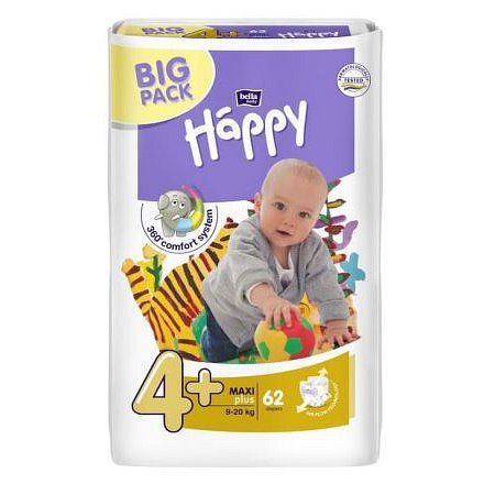 Bella HAPPY Maxi Plus Big Pack dětské pleny  62 ks