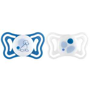 CHICCO Dudlíky Physioforma Light silikonové ortodontické modré 6-16m, 2 ks