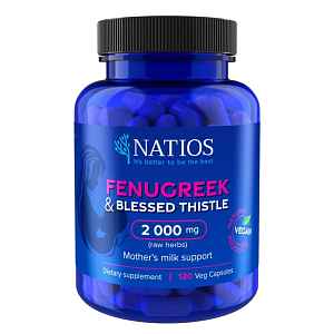 NATIOS Fenugreek&Blessed Thistle 2000mg cps.120