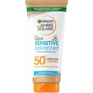 Garnier Ambre Solaire Sensitive Advanced Kids opalovací mléko pro citlivou dětskou pokožku, SPF 50+, 175 ml