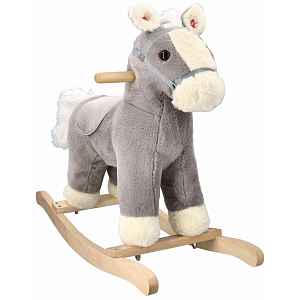 Adam Toys Houpací Koník Šedák se zvukem - šedá