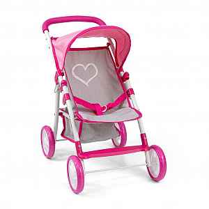 Milly Mally Kočárek pro panenky Natalie – růžový, šedý