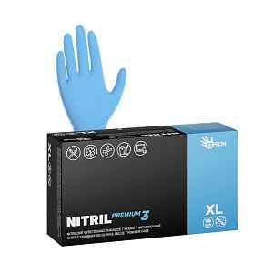 Silné nitrilové rukavice Espeon Nitril Premium 3 - 100 ks, modré, velikost XL (100110)
