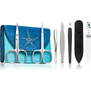 DuKaS Premium Line Solingen 216 manikúrní set + pouzdro Blue-Turquoise