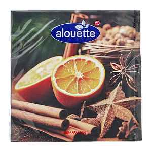 alouette Ubrousky skořice pomeranč 33 × 33 cm 20 ks