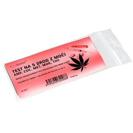 Test na 5 drog z moči AMP COC MET MOR THC