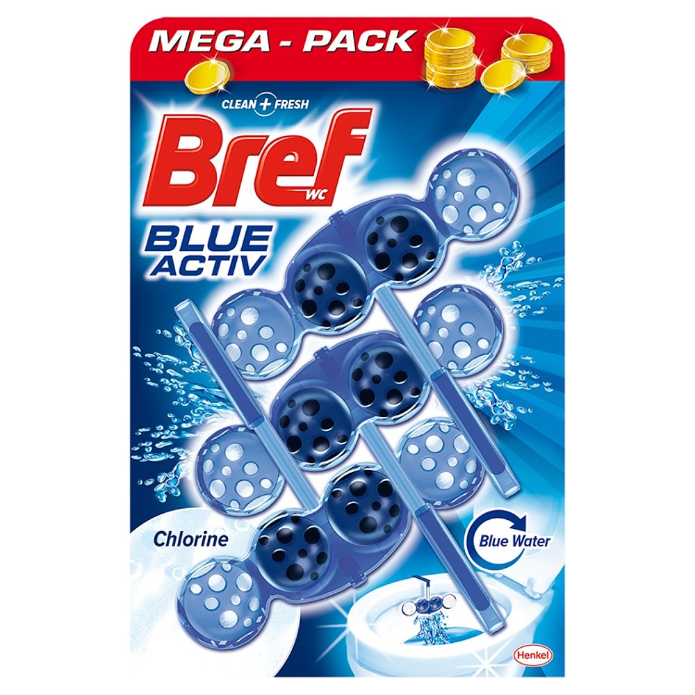 BREF Blue Aktiv Chlorine WC blok 3x50 g