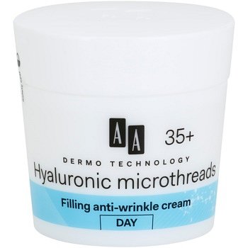 AA Cosmetics Dermo Technology Hyaluronic Microthreads  vyplňující denní krém proti vráskám 35+  50 ml