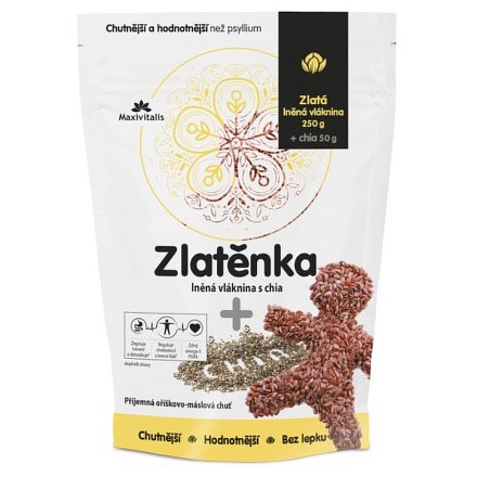 Maxivitalis Zlatěnka lněná vláknina s chia 300g