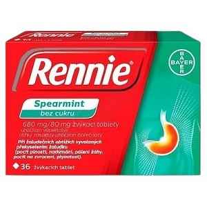 RENNIE SPEARMINT BEZ CUKRU 680MG/80MG TBL MND 36