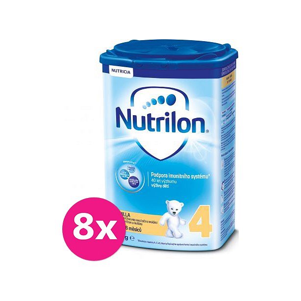 8 x NUTRILON 4 ProNutra s příchutí vanilky (800g) - kojenecké mléko