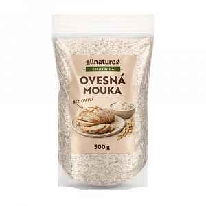 Allnature Ovesná mouka celozrnná bezlepková 500 g