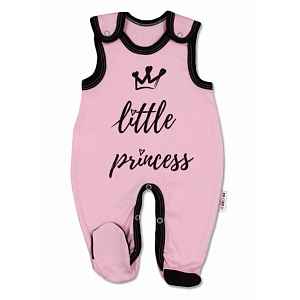 Baby Nellys Kojenecké bavlněné dupačky, růžové vel. 68 - Little Princess