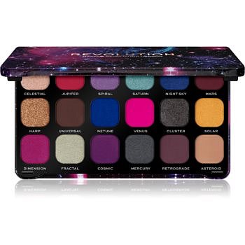 Makeup Revolution Forever Flawless paleta očních stínů odstín Constellation 18 x 1,1 g