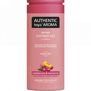 Authentic Toya Aroma cranberries & nectarine sprchový gel 400 ml