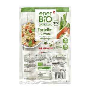 enerBiO BIO tortelliny plněné zeleninou 250 g