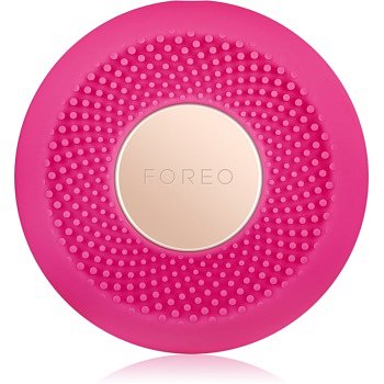 FOREO UFO™ Mini sonický přístroj pro urychlení účinků pleťové masky cestovní balení Fuchsia