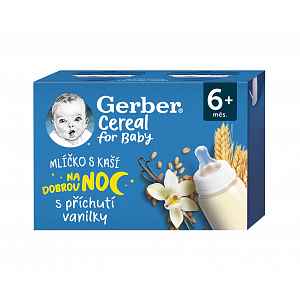 Gerber Cereal Mlíčko s kaší vanilkové 6m+ 2x200 ml