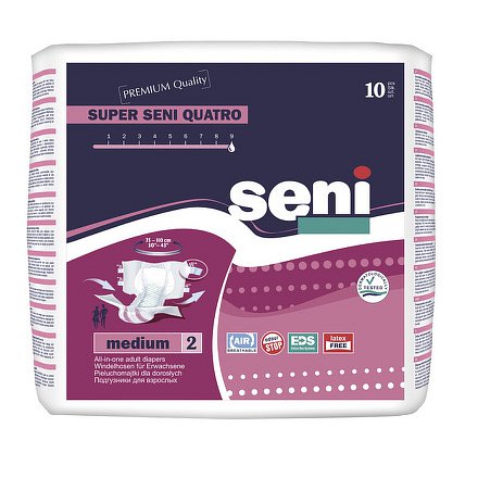 Seni Super Quatro Medium 10ks ink. plen. kalhotky