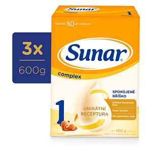 3x SUNAR Complex 1 Mléko počáteční 600 g