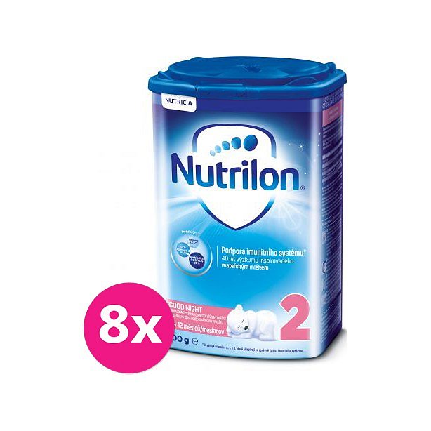 8 x NUTRILON 2 ProNutra Good Night (800g) - kojenecké mléko