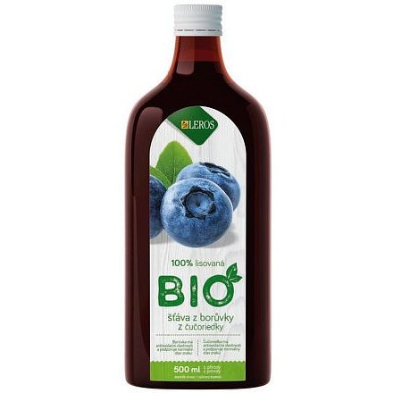 LEROS BIO šťáva z borůvky 500ml