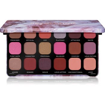 Makeup Revolution Forever Flawless paleta očních stínů odstín Unconditional Love 18 x 1,1 g